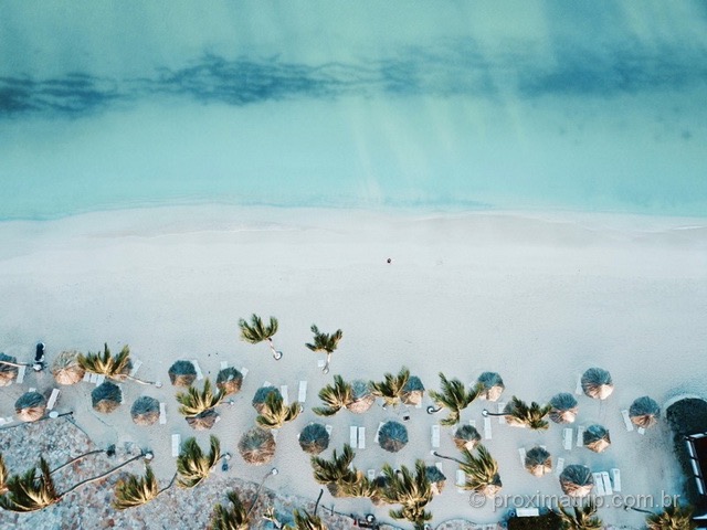 Palm Beach vista com drone - Aruba