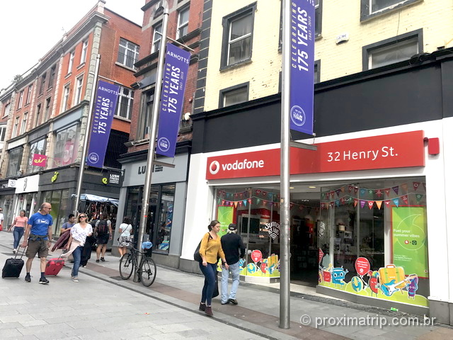 Loja da Vodafone em Dublin