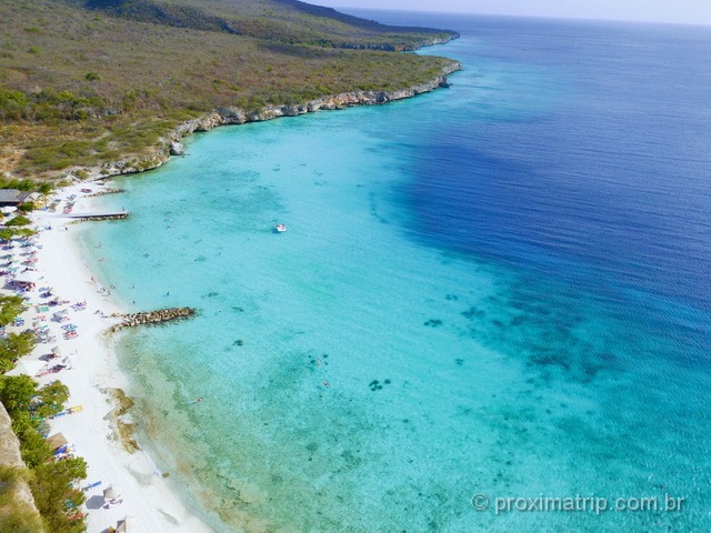 Praia de Porto Mari, em Curaçao Praia de Porto Mari, em Curaçao