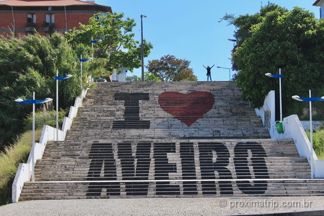 Escadaria Eu amo Aveiro