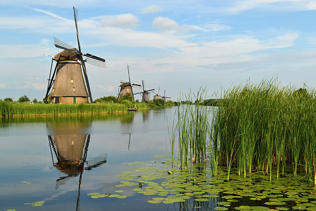 créditos: The windmills of Kinderdijk by Tarod via wikimedia.org