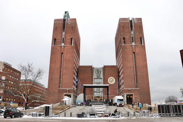 Prédio da Prefeitura em Oslo, onde todo ano se realiza a cerimônia de entrega do Nobel da Paz