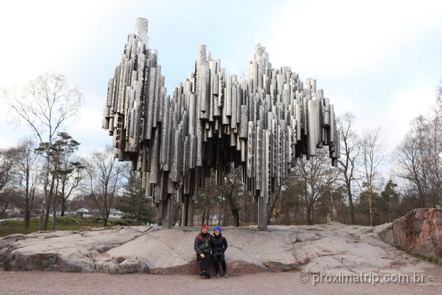 Monumento a Sibelius, uma das atrações em Helsinki