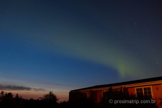 Aurora Boreal : fraquinha, mas em pleno verão na Islândia!