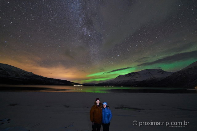 Uma das noites mais bonitas da minha vida! Em Tromso, Noruega