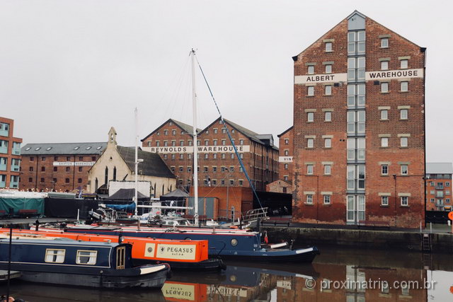 Área das Docas: bairro revitalizado e turístico em Gloucester