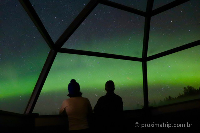 Foto Aurora boreal regulagem ISO=3200 e TEMPO DE EXPOSIÇÃO=30s