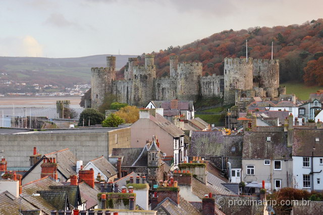 A cidade de Conwy e o castelo: um dos mais belos cenários do País de Gales