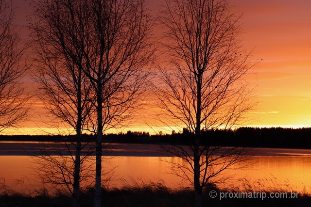 paisagem no pôr do sol: A Finlândia nos encantou!