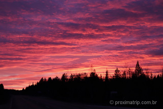 lindas cores no céu da Lapônia finlandesa