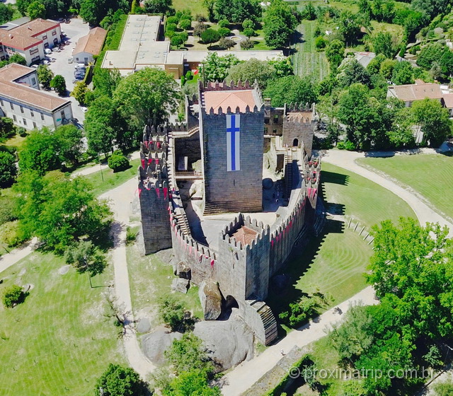 Castelo Guimarães foto aérea drone