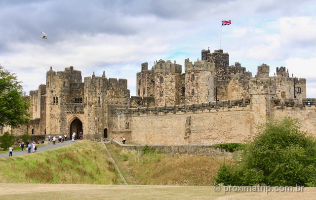 Castelo de Alnwick: também conhecido como castelo do Harry Potter, na região de Northumberland