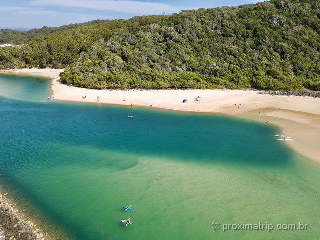 drone na Austrália: Tallebudgera Creek em Gold Coast
