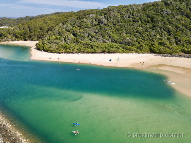 drone na Austrália: Tallebudgera Creek em Gold Coast