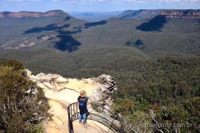 Um dos vários mirantes em Blue Mountains, Austrália