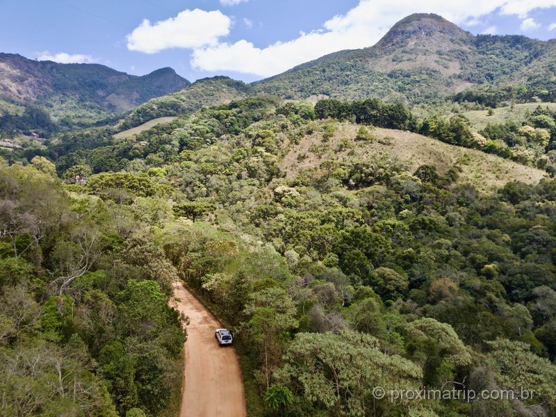 Paisagem de Gonçalves MG, vista com drone