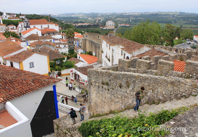 Escada de acesso à muralha de Óbidos