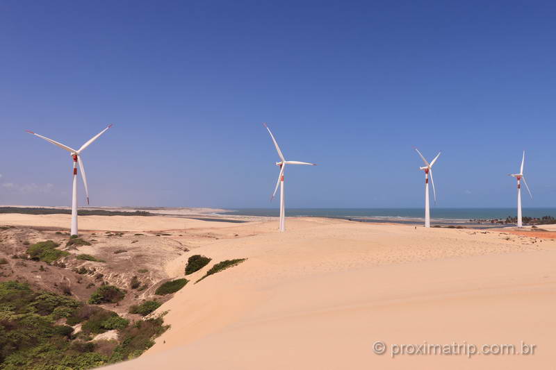 Torres eólicas em Mundaú, Ceará