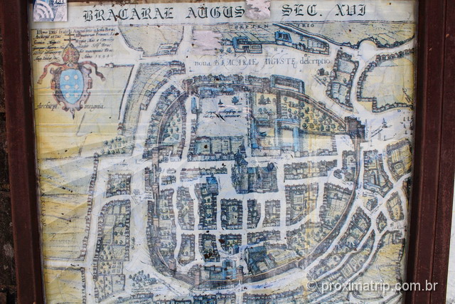 Mapa antigo de Braga