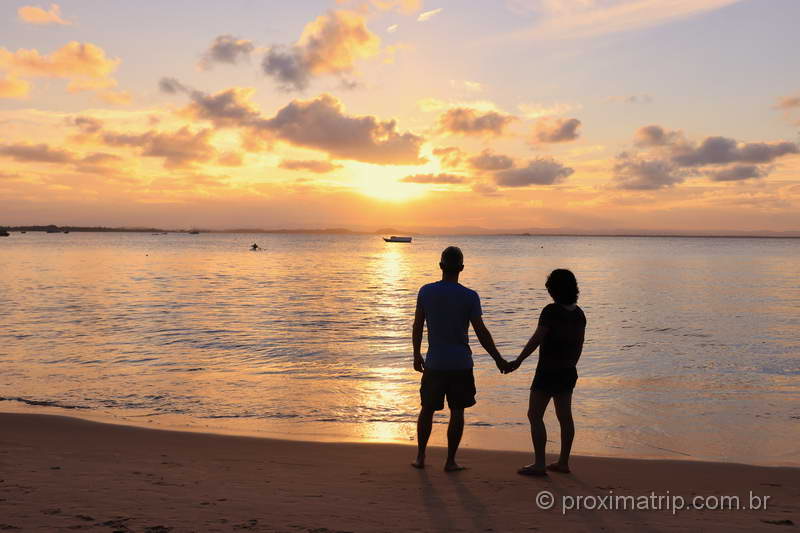 Pôr do sol em Barra Grande, na Península de Maraú (BA)