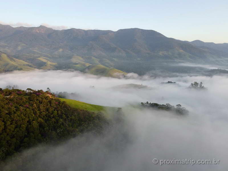 As montanhas de São Francisco Xavier, vistas com drone
