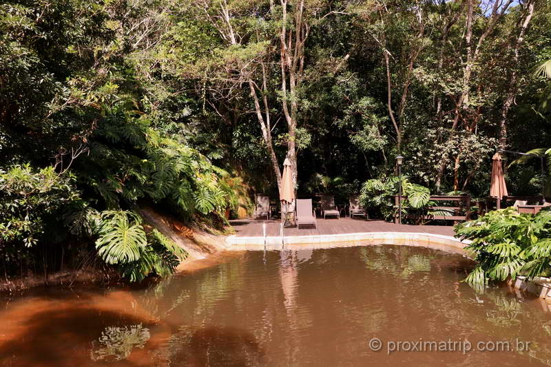 Pousada Ronco do Bugio: piscina de água natural de rio!