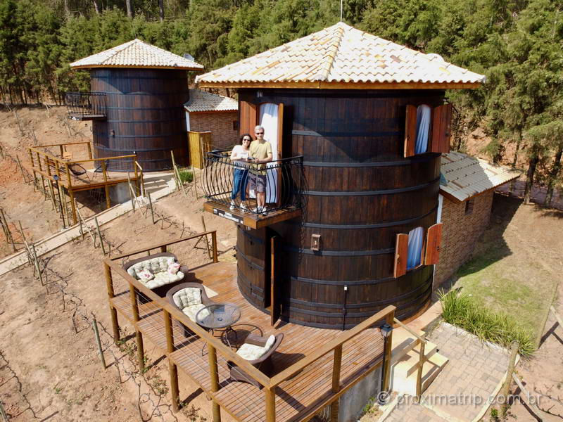 Hospedagem no Tonel de Vinho na Quinta do Olivardo em São Roque