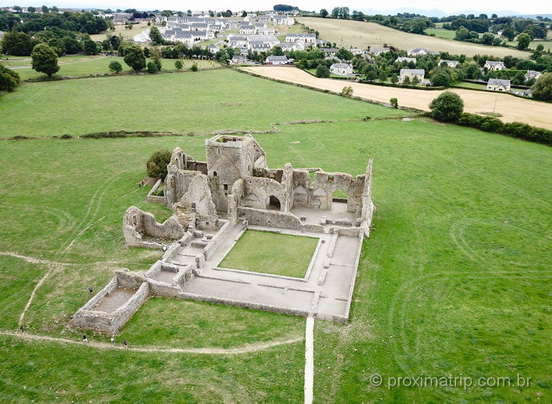 Hore Abbey em Cashel, vista com drone