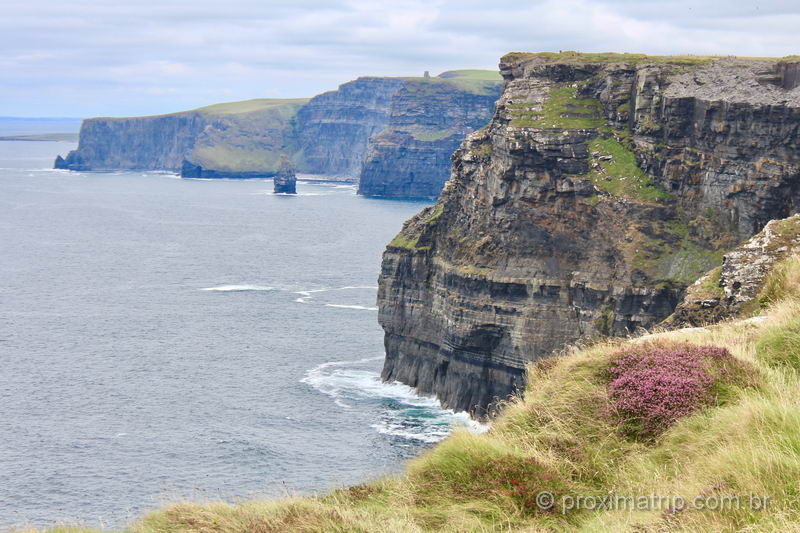 Penhascos e Falésias forma a paisagem única de Cliffs of Moher, na Irlanda.