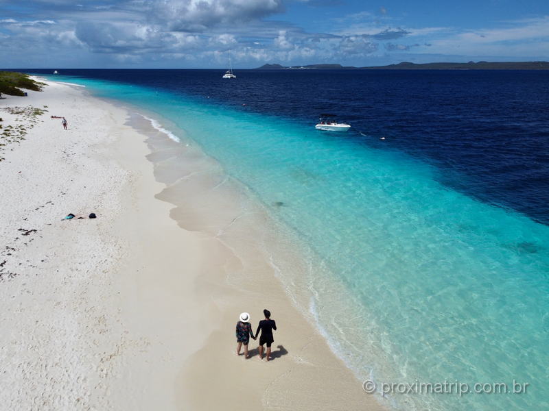 Turismo em Bonaire: imperdível uma visita à ilha de Klein Bonaire, a apenas 20 minutos de water taxi