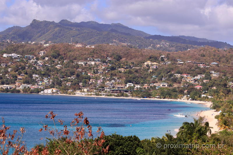 A paisagem montanhosa da ilha de Granada, no Caribe