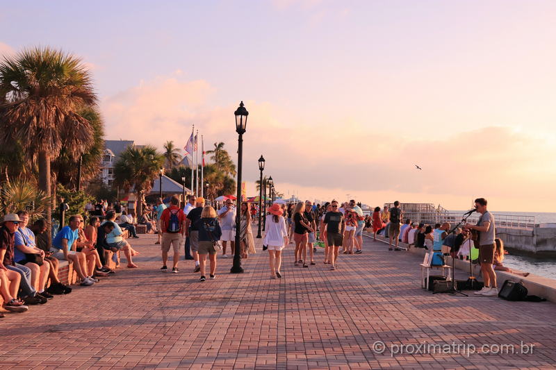Pôr do sol em Mallory Square, Key West