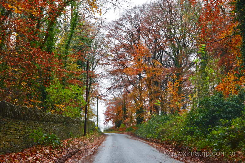 As cores do outono em Cotswolds