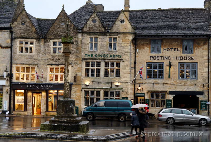 A fofa Stow-on-the-Wold, no coração de Cotswolds, interior da Inglaterra.