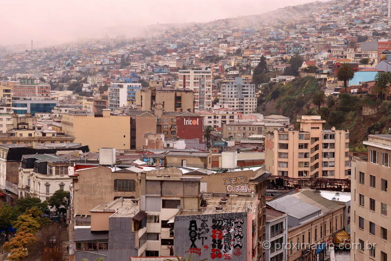 Panorama da cidade de Valparaíso, no Chile