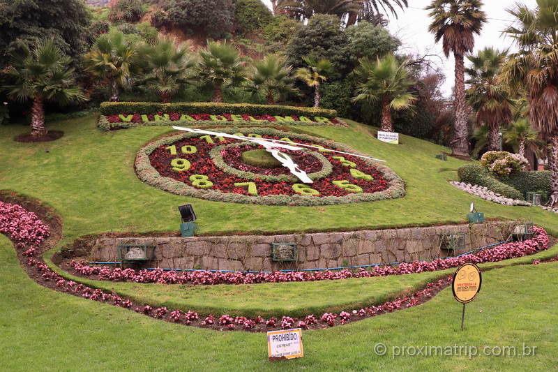 Relógio de flores, uma das principais atrações turísticas de Viña del Mar